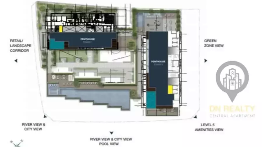 penthouse empire city mặt bằng tầng