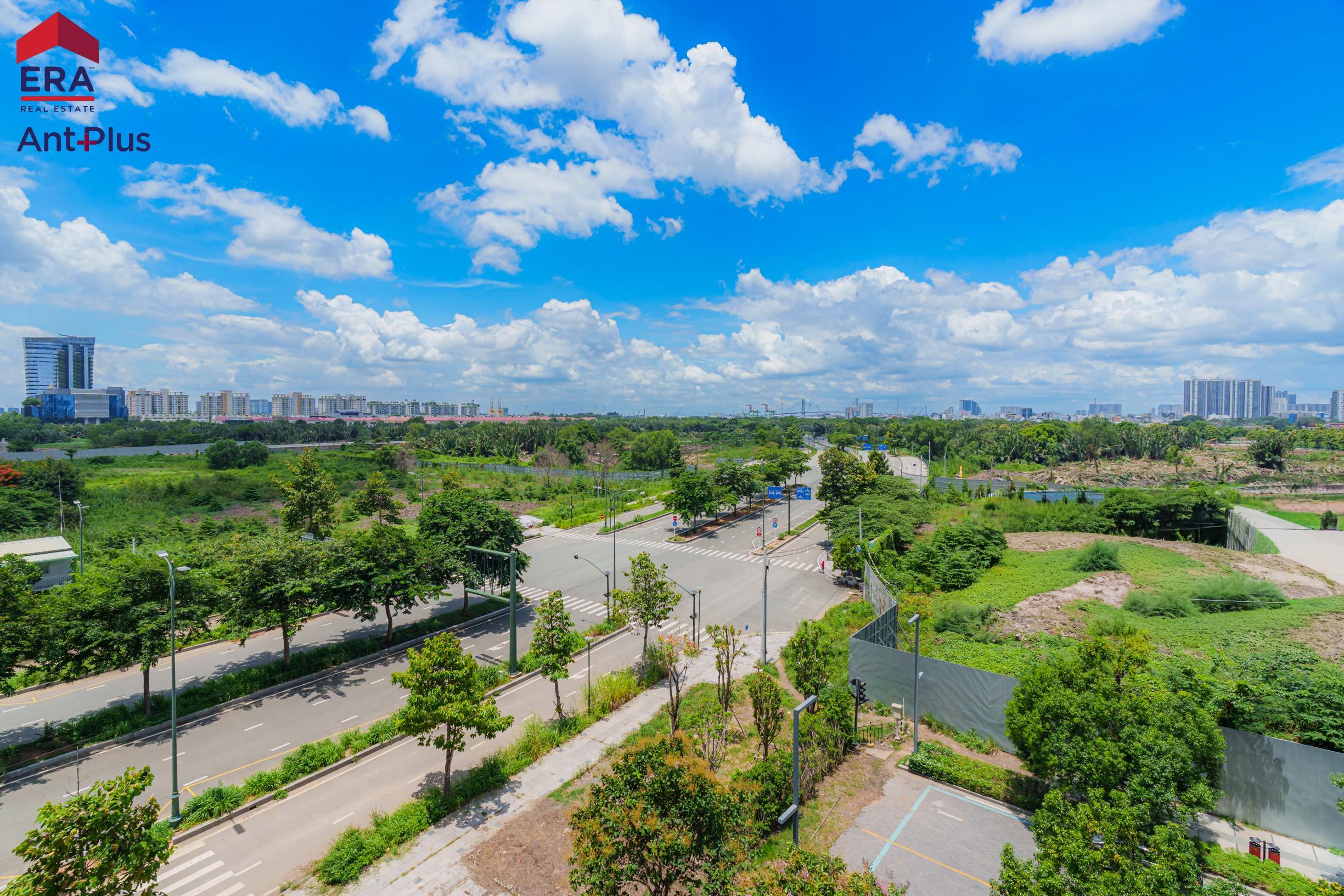 Tầm nhìn thực tế từ căn hộ Empire City Tầm nhìn từ căn hộ Empire City Thủ Thiêm ra đường nội khu và không gian xanh