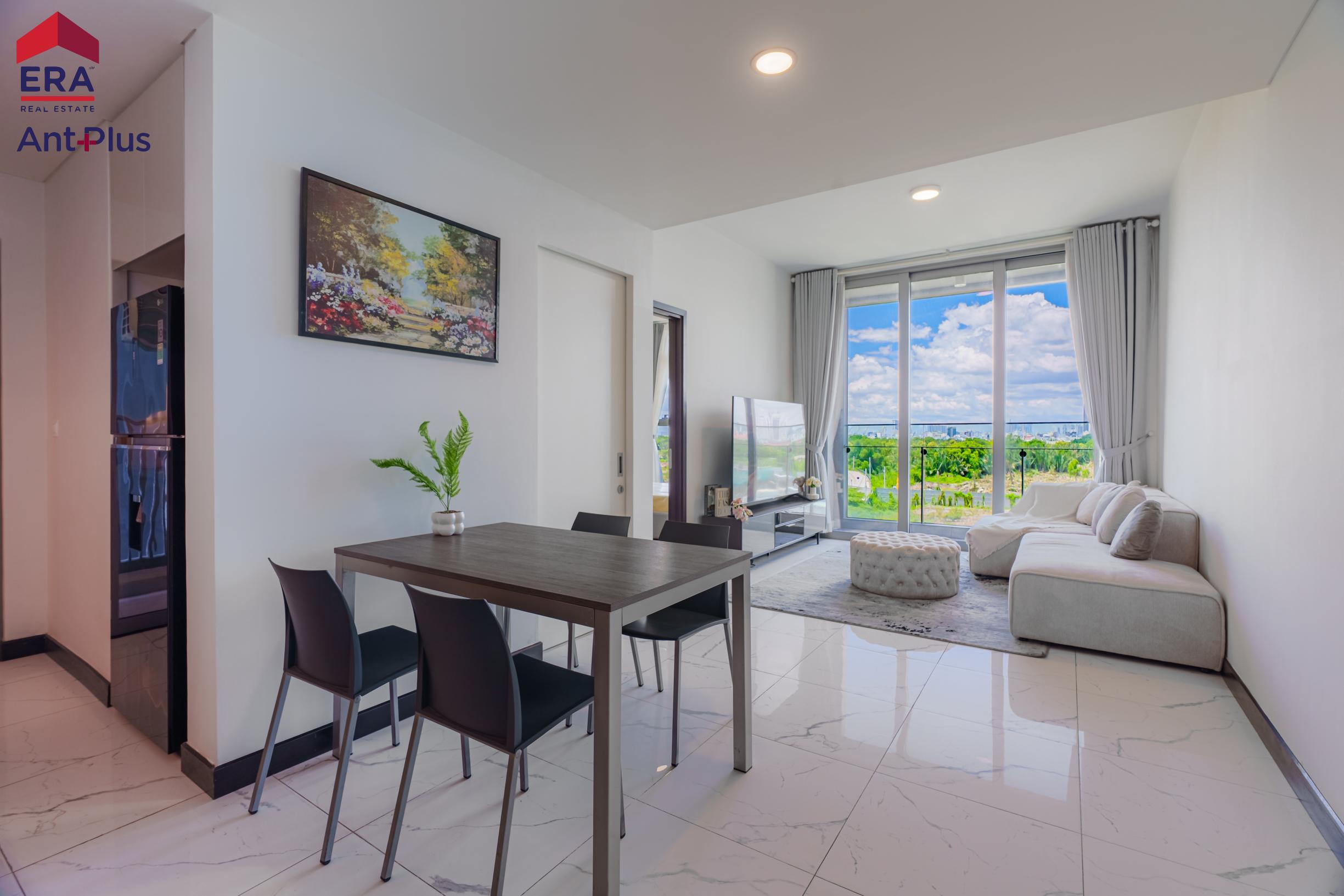 Không gian thực tế căn 1PN Empire City Phòng khách và phòng ăn căn 1 phòng ngủ Empire City T1B-05-04