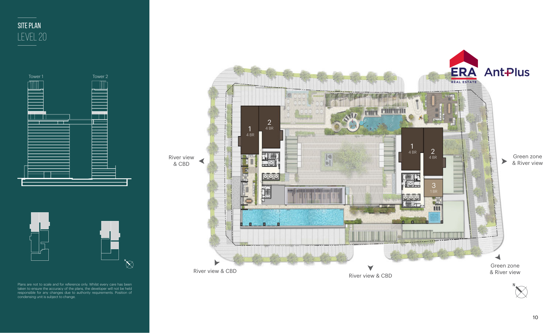 Mặt bằng tầng cao Narra Residences với căn hộ 4 phòng ngủ