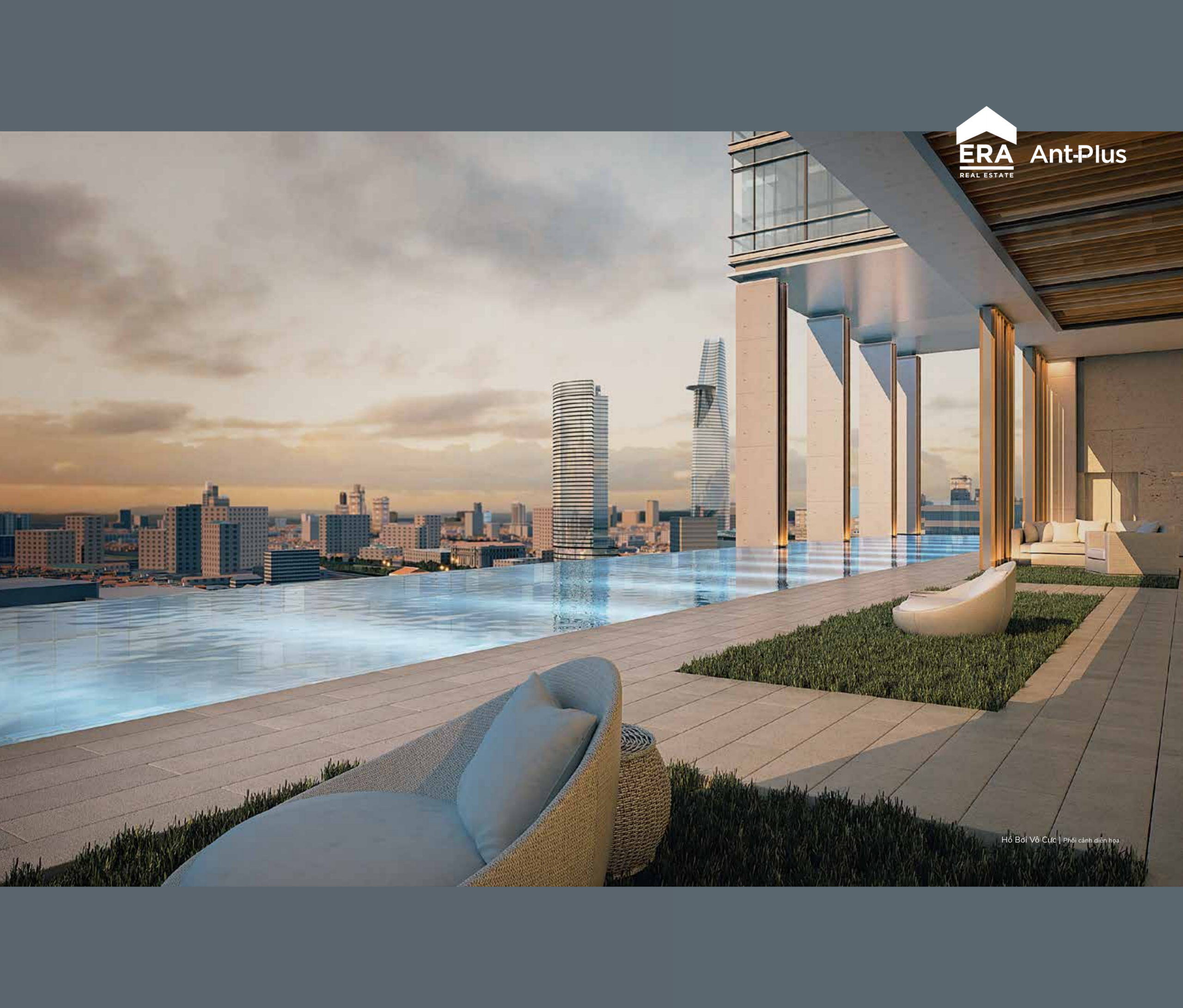 Phối cảnh hồ bơi trên cao Narra Residences