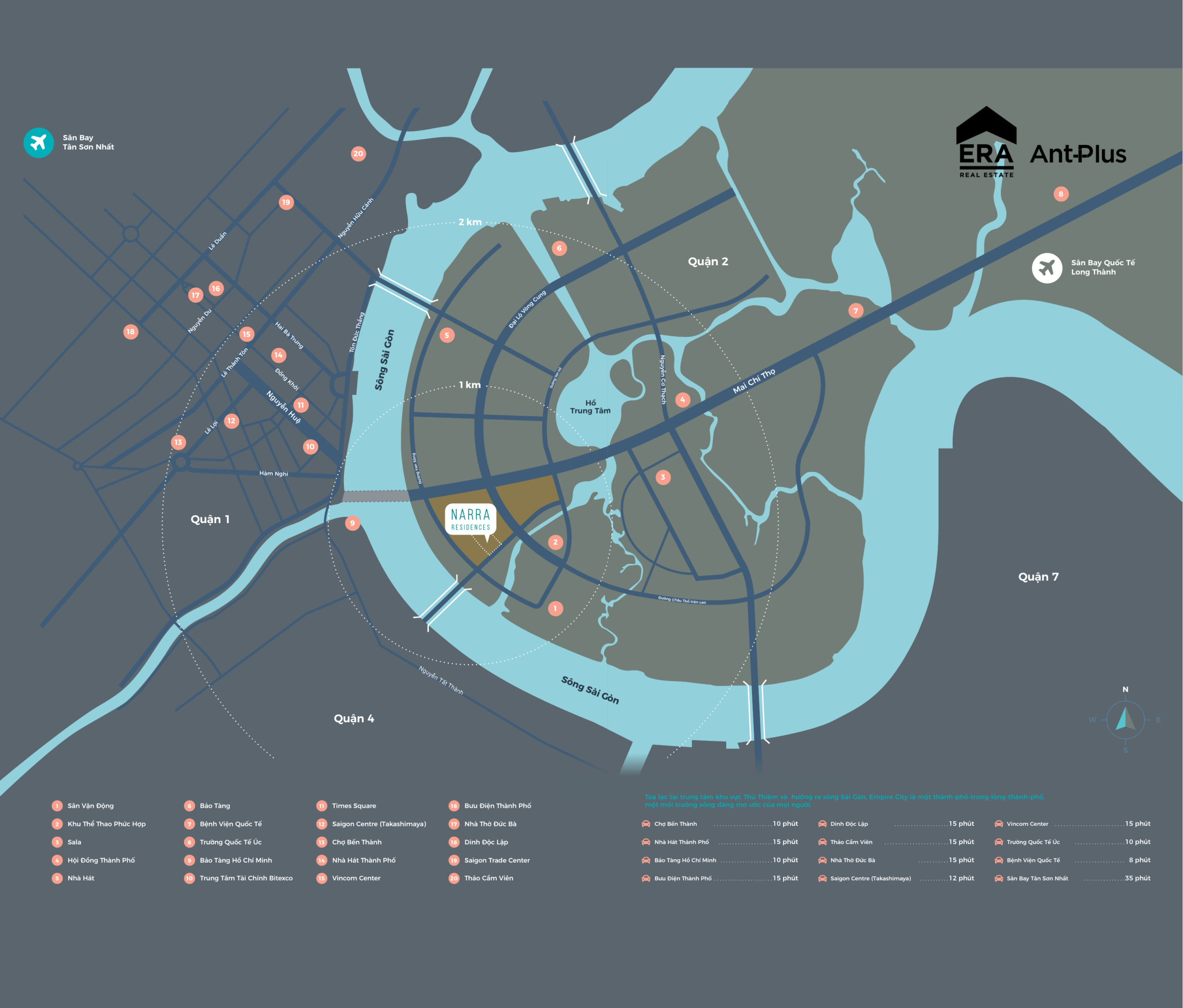 Sơ đồ vị trí Narra Residences Empire City tại Thủ Thiêm