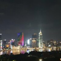 Toàn cảnh trung tâm Quận 1 nhìn từ căn hộ Empire City, khu vực Quận 2 (TP Thủ Đức)