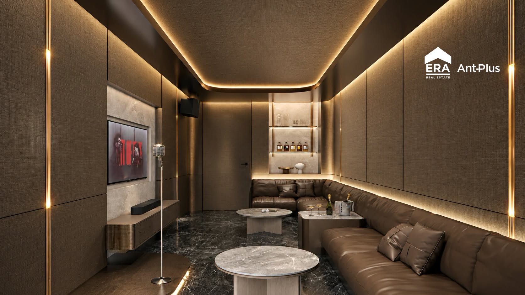 Không gian giải trí riêng tư tại căn hộ cao cấp Narra Residences