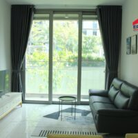 Phòng khách bố trí gọn gàng trong căn hộ nhỏ diện tích 40m2 tại Tilia Residences Empire City