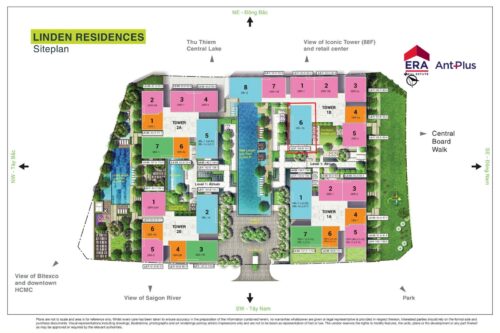 Mặt bằng tổng thể phân khu Linden Residences, Empire City