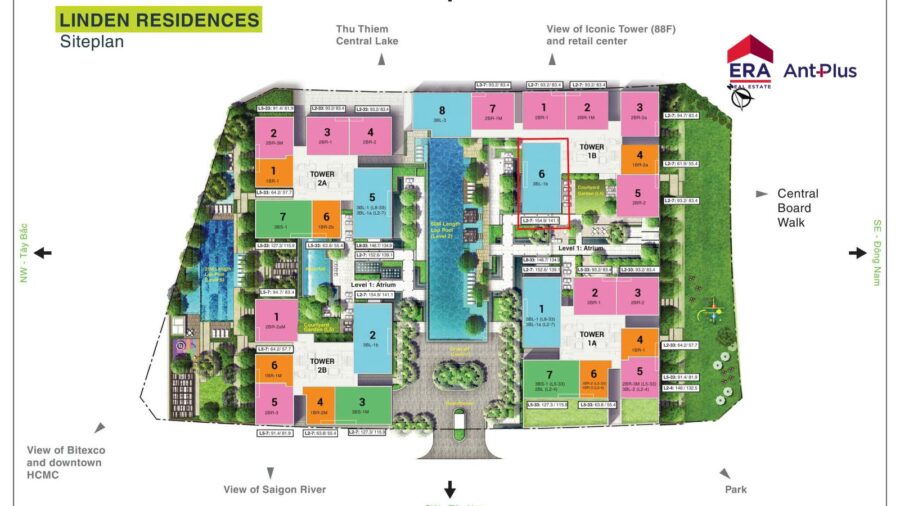Mặt bằng tổng thể phân khu Linden Residences, Empire City
