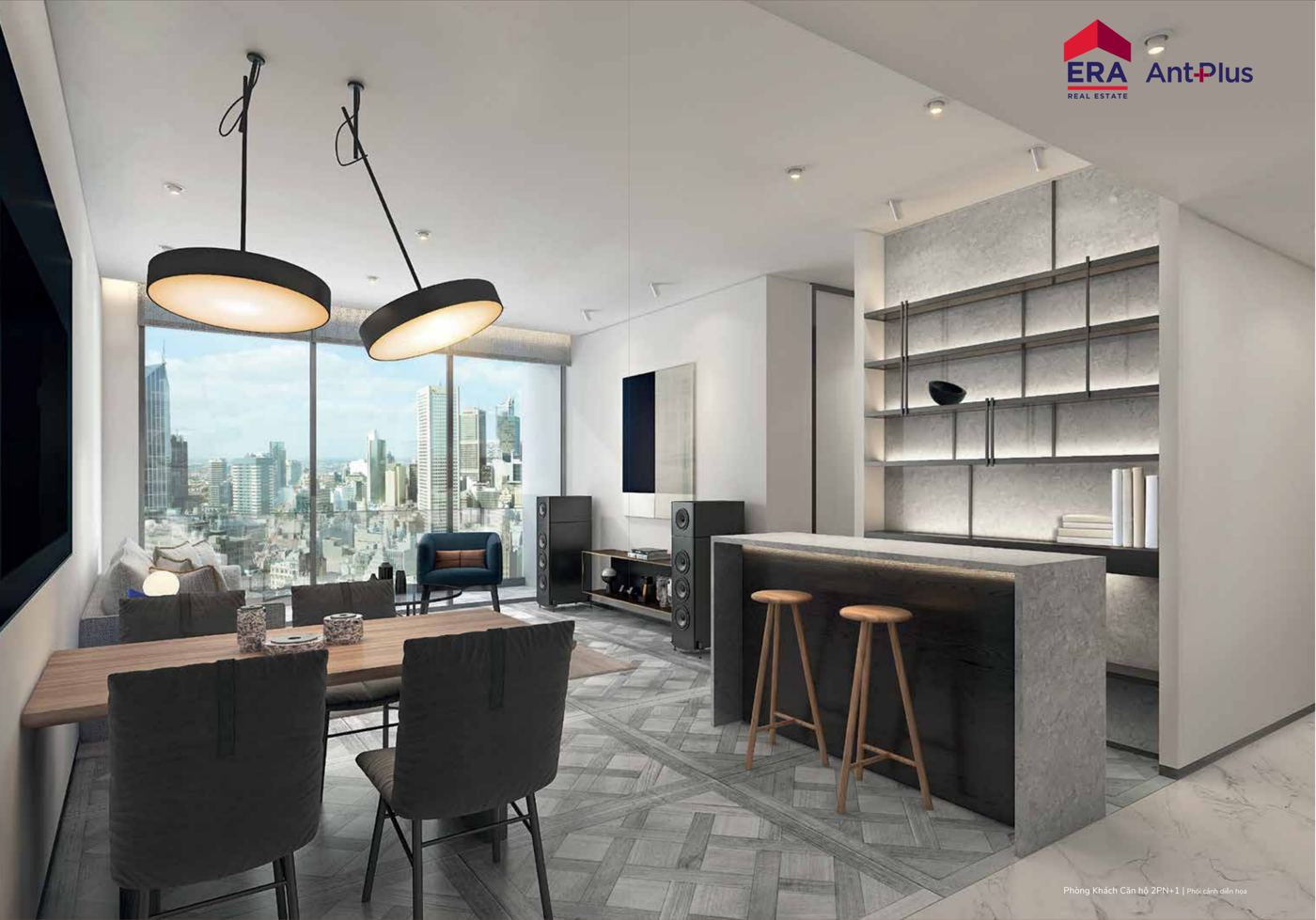 Phòng khách mở - tinh thần thiết kế tối ưu diện tích tại Empire City Không gian phòng khách mở tại căn hộ Narra Residences Empire City, mang tinh thần tối ưu công năng tương tự căn hộ studio