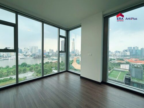 Phòng khách căn hộ Tilia Empire City Quận 2 view sông Sài Gòn và trung tâm Quận 1